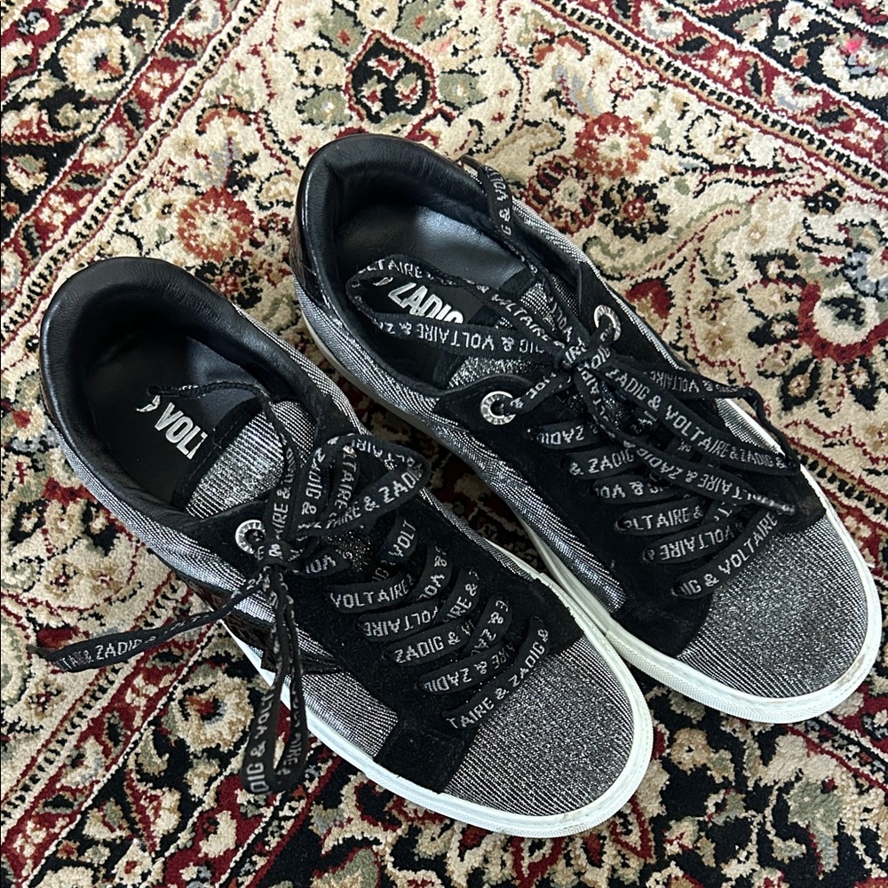 Zadig & Voltaire Metalic Silver sneakers